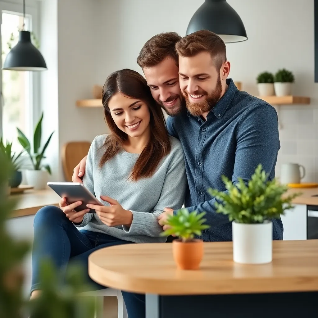 Koppel dat een budget bespreekt met een financieel adviseur