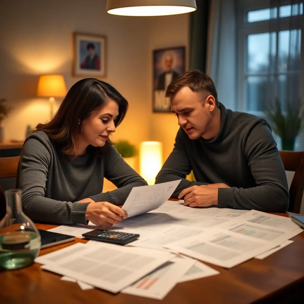 Koppel dat een serieus gesprek heeft over geld