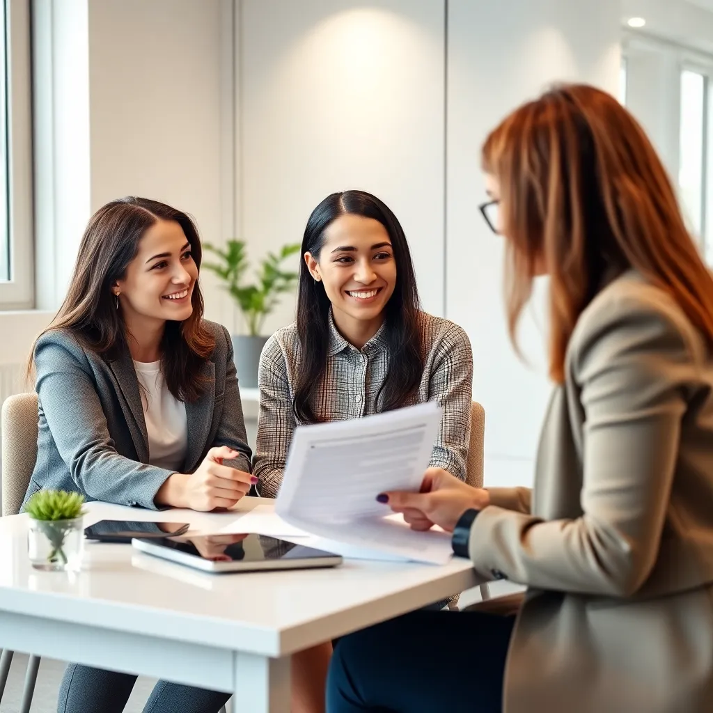 Koppel dat een budget bespreekt met een financieel adviseur