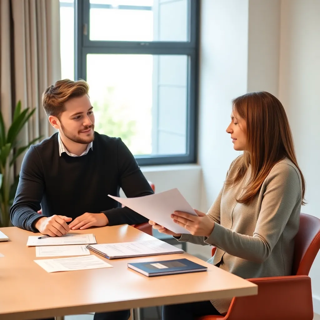 Ongetrouwd stel bespreekt hypotheekopties met financieel adviseur